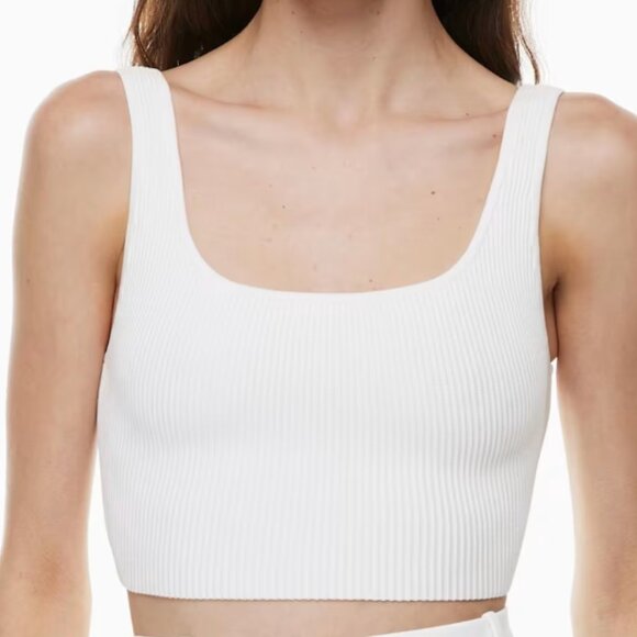 Aritzia Babaton Sculpt Knit Squareneck Cropped Tank Size M - Picture 1 of 3